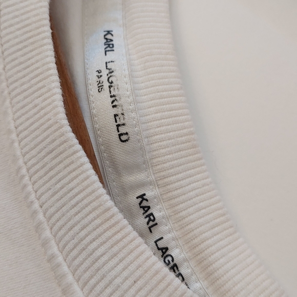 RARE Karl Lagerfeld Paris Floral/Pearl Embellished Sweatshirt - Picture 5 of 7